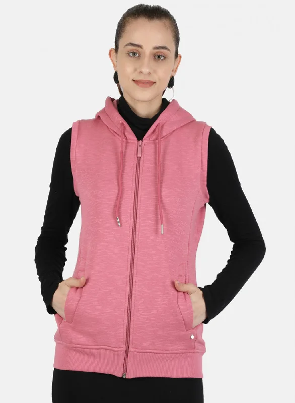 Hot Deals You Can’t Resist!Women Pink Solid Sweatshirt