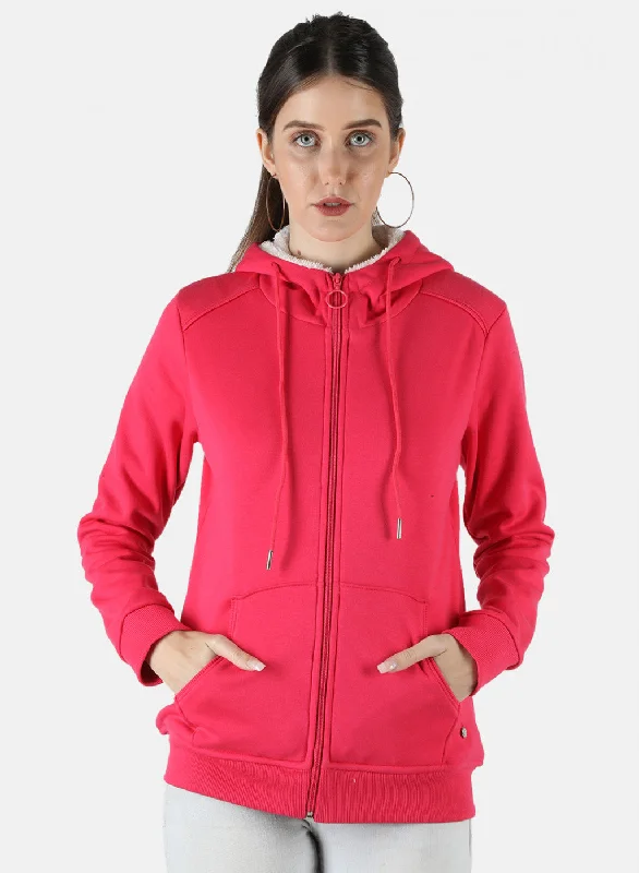 Your Wallet Will Thank You!Women Pink Solid Sweatshirt