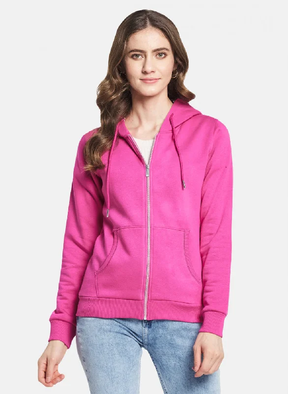 Enjoy Huge Discounts Now!Women Pink Solid Sweatshirt