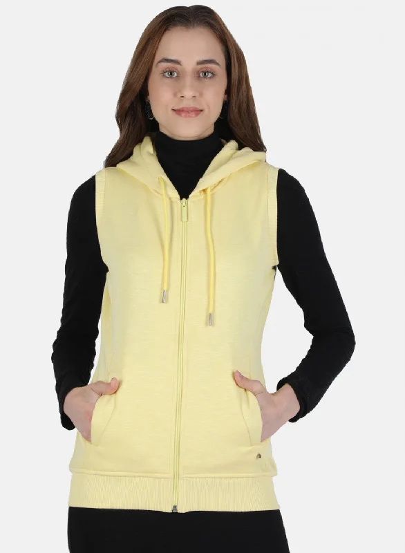 Limited-Time Price Drop!Women Yellow Solid Sweatshirt