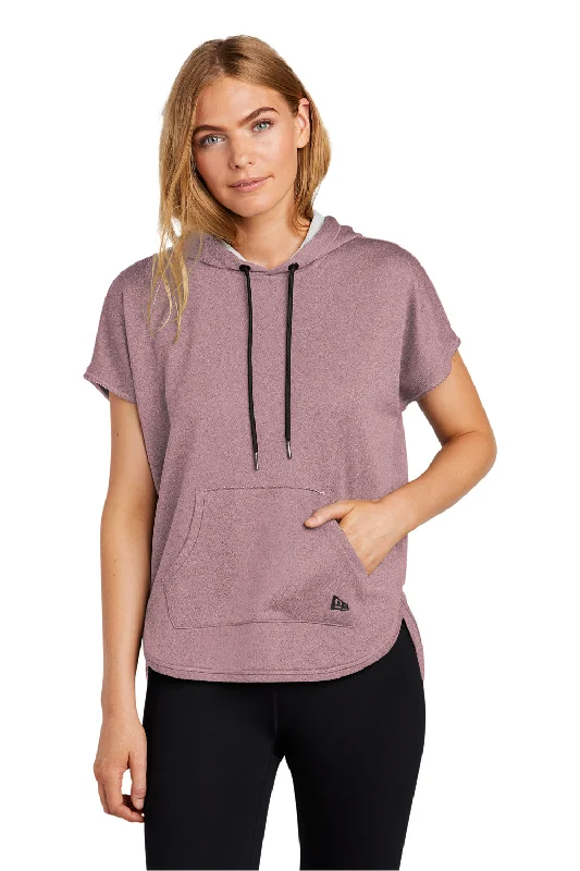 Exclusive Offers You’ll Love!New Era Womens Performance Terry Short Sleeve Hooded Sweatshirt Hoodie - Heather Dusty Mauve Exclusive Offers You’ll Love!New Era Womens Performance Terry Short Sleeve Hooded Sweatshirt Hoodie - Heather Dusty Mauve