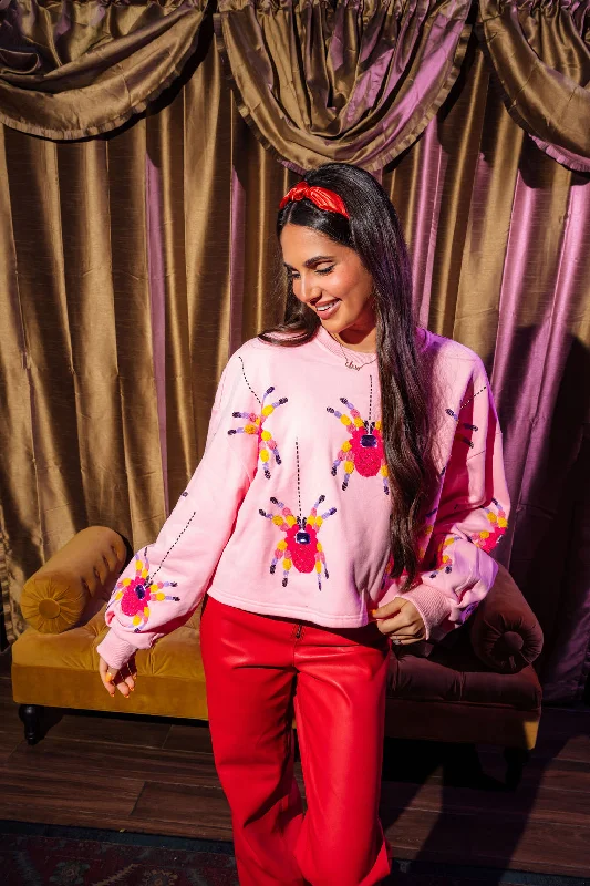 Don’t Wait – Deals Won’t Last!Pink Scattered Spider Sweatshirt