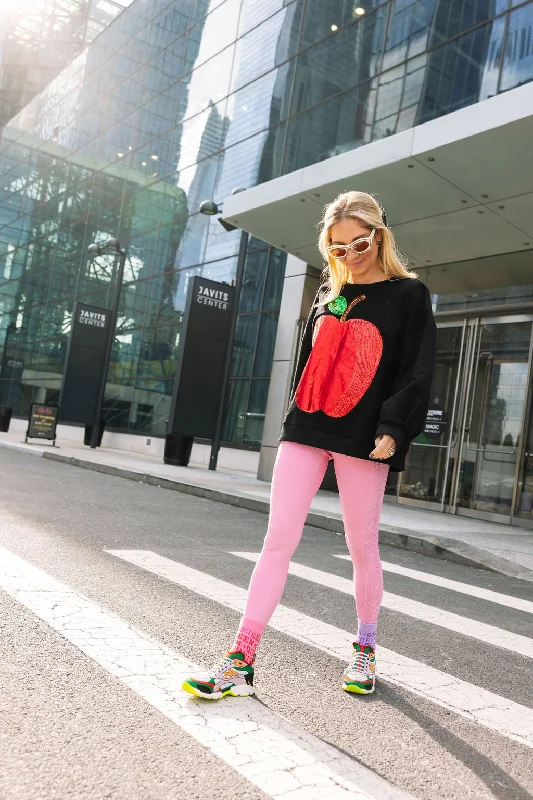 Hot Deals You Can’t Resist!Black Big Apple Sweatshirt