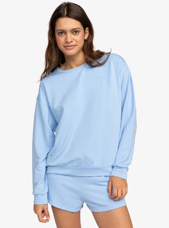 Hot Deals You Can’t Resist!Hot Deals You Can’t Resist!Roxy Surfing By Moonlight Sweatshirt-Bel Air Blue