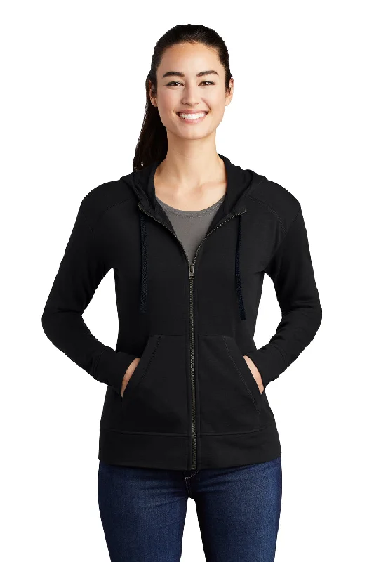 Shop More, Spend Less!Sport-Tek Womens Moisture Wicking Fleece Full Zip Hooded Sweatshirt Hoodie - Black Shop More, Spend Less!Sport-Tek Womens Moisture Wicking Fleece Full Zip Hooded Sweatshirt Hoodie - Black