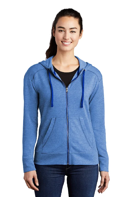 Save Like Never Before!Sport-Tek Womens Moisture Wicking Fleece Full Zip Hooded Sweatshirt Hoodie - Heather True Royal Blue Save Like Never Before!Sport-Tek Womens Moisture Wicking Fleece Full Zip Hooded Sweatshirt Hoodie - Heather True Royal Blue