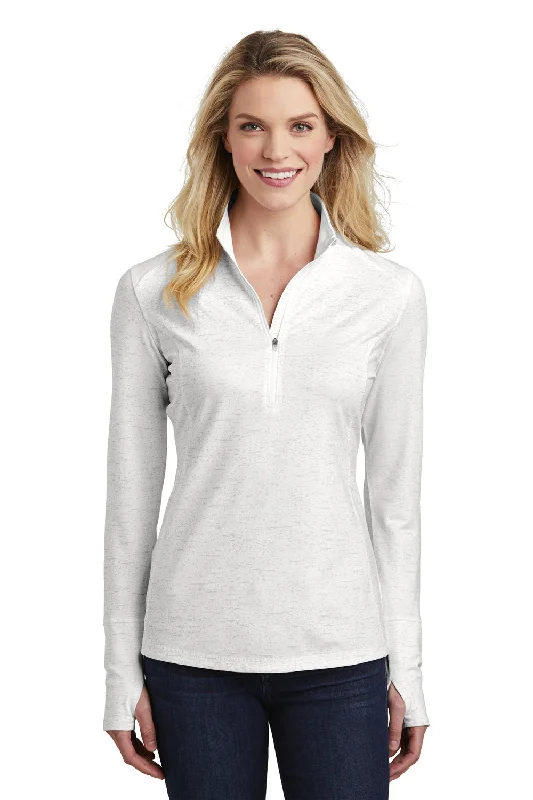 Shop Now and Save!Sport-Tek Womens Sport-Wick Moisture Wicking 1/4 Zip Sweatshirt - White Shop Now and Save!Sport-Tek Womens Sport-Wick Moisture Wicking 1/4 Zip Sweatshirt - White
