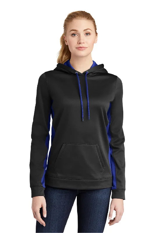 Upgrade for Less!Sport-Tek Womens Sport-Wick Moisture Wicking Fleece Hooded Sweatshirt Hoodie - Black/True Royal Blue Upgrade for Less!Sport-Tek Womens Sport-Wick Moisture Wicking Fleece Hooded Sweatshirt Hoodie - Black/True Royal Blue
