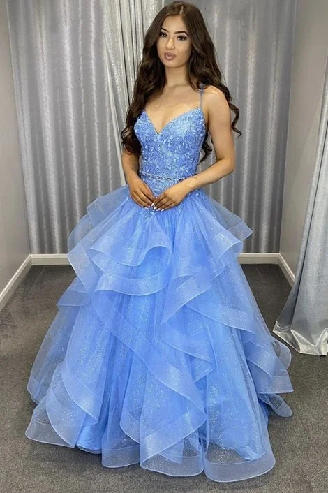 Savings You Can’t Ignore!Blue lace long ball gown prom dress A line formal dress cg22049 Savings You Can’t Ignore!Blue lace long ball gown prom dress A line formal dress cg22049