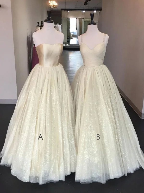 Special Discounts Inside!Champagne A-line tulle long prom dress champagne evening dress cg22097 Special Discounts Inside!Champagne A-line tulle long prom dress champagne evening dress cg22097