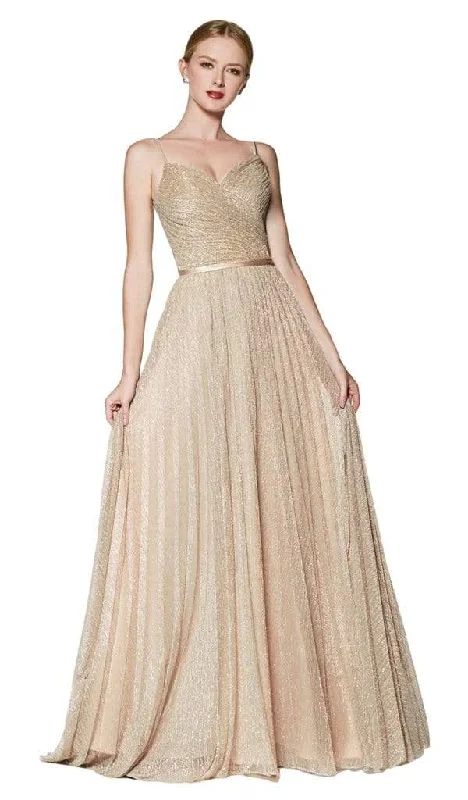 Find the Best Deals Here!Cinderella Divine - Shirred V Neck Metallic Knit A-Line Gown CJ269 - 1 pc Gold in Size 10 Available Find the Best Deals Here!Cinderella Divine - Shirred V Neck Metallic Knit A-Line Gown CJ269 - 1 pc Gold in Size 10 Available
