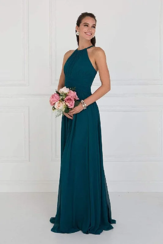 Your Shopping Wish, Our Discount Command!Elizabeth K Crisscross-Banded Waist Long Halter Gown - 2 pcs Teal In Size S and M Available Your Shopping Wish, Our Discount Command!Elizabeth K Crisscross-Banded Waist Long Halter Gown - 2 pcs Teal In Size S and M Available