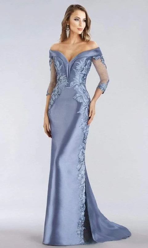 Your Discount is Waiting!Feriani Couture - Embroidered Panel Off-Shoulder Slit Trumpet Dress 18971 Your Discount is Waiting!Feriani Couture - Embroidered Panel Off-Shoulder Slit Trumpet Dress 18971