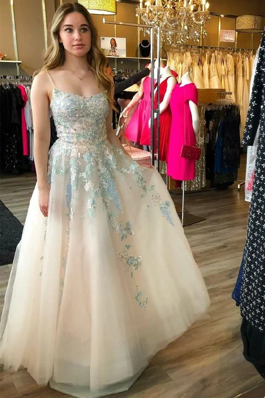 Your Exclusive Offer Awaits!Gorgoues A-line Ivory and Lace Embroidered Long Prom Dress    cg22051