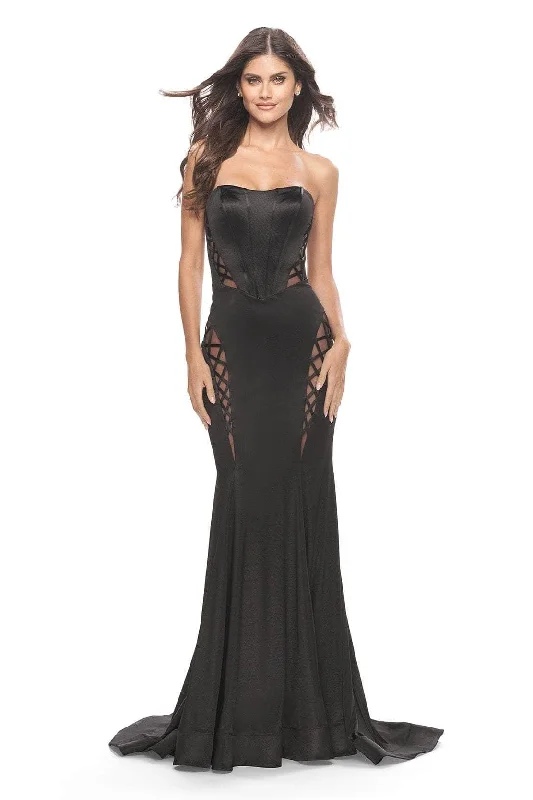 Best Offers of the Month!La Femme - 31601 Illusion Cutout Strapless Gown
