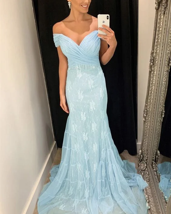 Grab Yours Before It’s Too Late!light blue mermaid lace prom dresses    cg22016