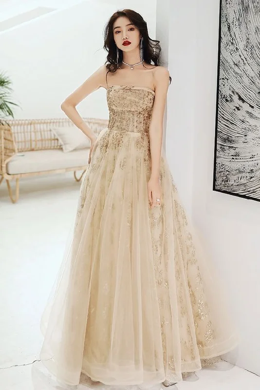 Limited-Time Price Drop!Lovely Champagne Scoop Floor Length Long Party Dress prom dress evening dress cg22087 Limited-Time Price Drop!Lovely Champagne Scoop Floor Length Long Party Dress prom dress evening dress cg22087