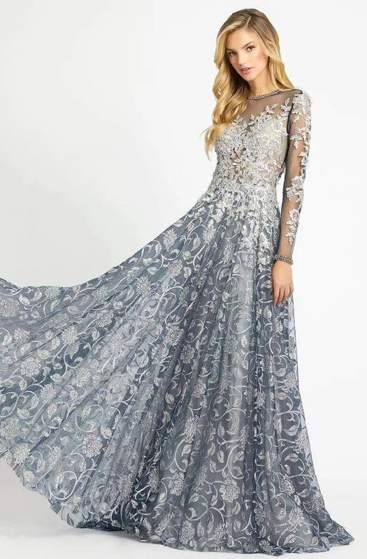 Every Deal is a Steal!Mac Duggal - Floral Embroidered A-Line Gown 12233D - 1 pc Silver In Size 12 Available Every Deal is a Steal!Mac Duggal - Floral Embroidered A-Line Gown 12233D - 1 pc Silver In Size 12 Available