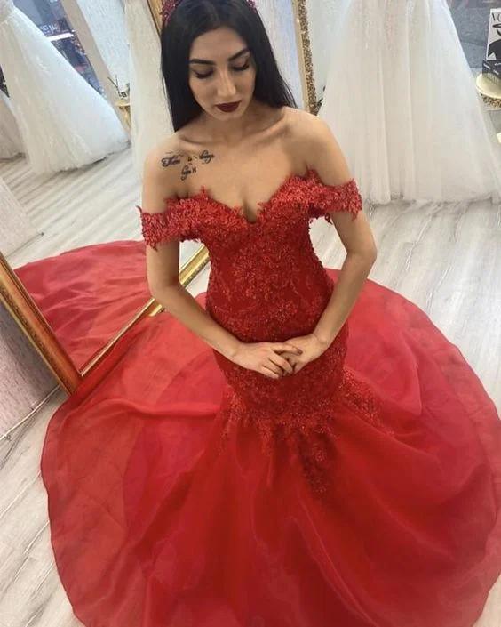 Biggest Sale of the Season!Mermaid Lace Beaded Prom Dresses Tulle Court Train cg22063 Biggest Sale of the Season!Mermaid Lace Beaded Prom Dresses Tulle Court Train cg22063