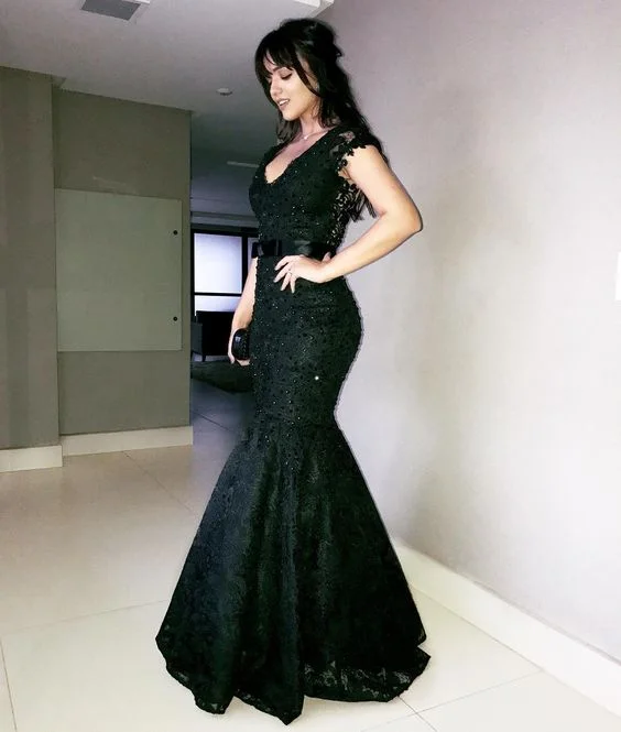Unlock Huge Savings Now!Sheer Back Mermaid Evening Dress With Cap Sleeves,Beads Detailed Lace Long Prom Gown cg22114 Unlock Huge Savings Now!Sheer Back Mermaid Evening Dress With Cap Sleeves,Beads Detailed Lace Long Prom Gown cg22114