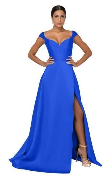 Your Favorite Sale is Back!Terani Couture - Deep V-Neck Mock Wrap High Slit Gown 1911P8153 Your Favorite Sale is Back!Terani Couture - Deep V-Neck Mock Wrap High Slit Gown 1911P8153