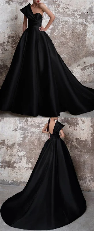 Shop Early, Save Big!Unique Style One Shoulder A Line Satin Black Evening Long Dress prom dress, evening dress cg22002 Shop Early, Save Big!Unique Style One Shoulder A Line Satin Black Evening Long Dress prom dress, evening dress cg22002