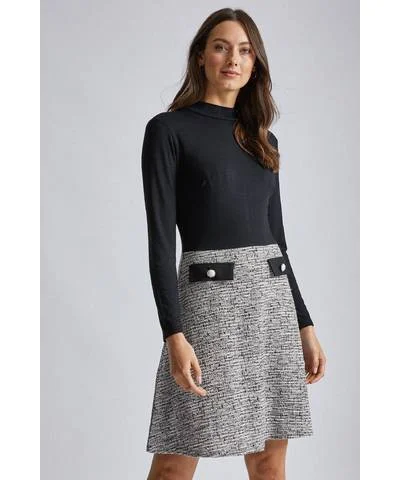 Shop Now and Save!2 in 1 Boucle Skirt Dress