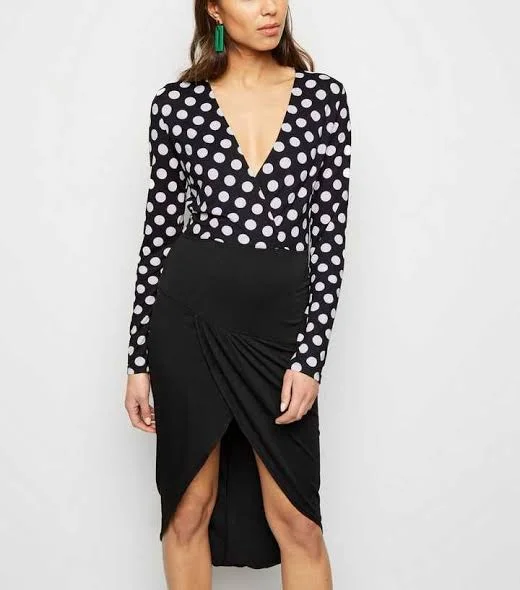 Special Offer – Act Fast!2 in 1 Polka Dot Dress Black