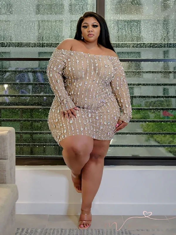 Crazy Discounts Inside!KittenAlarm - Plus Size Mesh Bodycon Dress