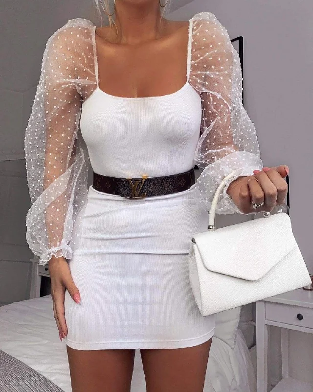 More Discounts, More Joy!FashionSierra - Women Bodycon Dress Slim Sheath Mesh Long Sleeve Dress More Discounts, More Joy!FashionSierra - Women Bodycon Dress Slim Sheath Mesh Long Sleeve Dress