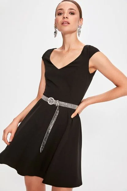 Limited Deals, Unlimited Savings!Black Back Low Cut Dress