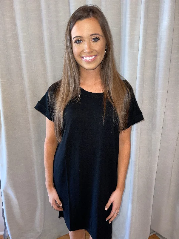Best Offers of the Month!Black T-shirt Dress