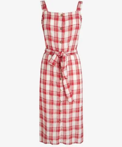 Unmissable Offers Await!Check Belted Pinafore Dress