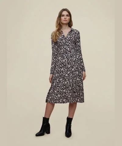 Limited Edition, Limited Price!Collar Neck Flare Dress