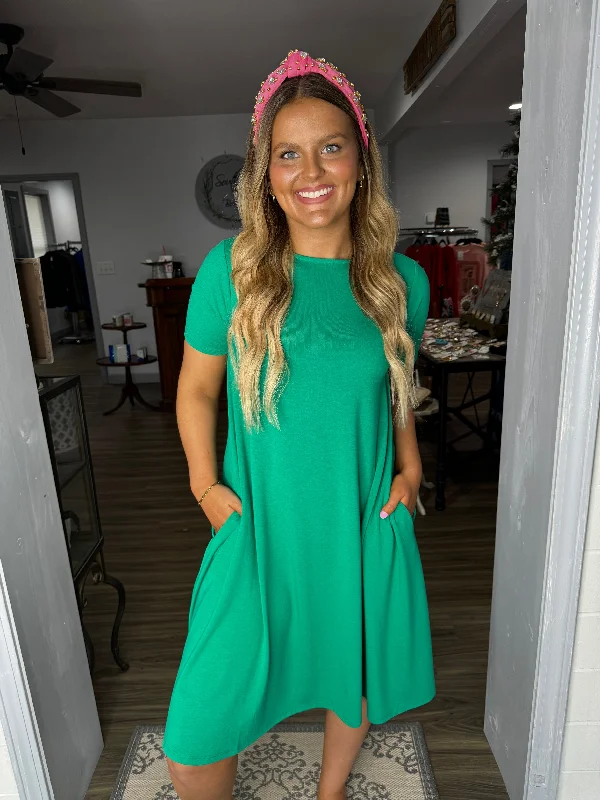 Find the Best Deals Here!Kelly green  t-shirt dress