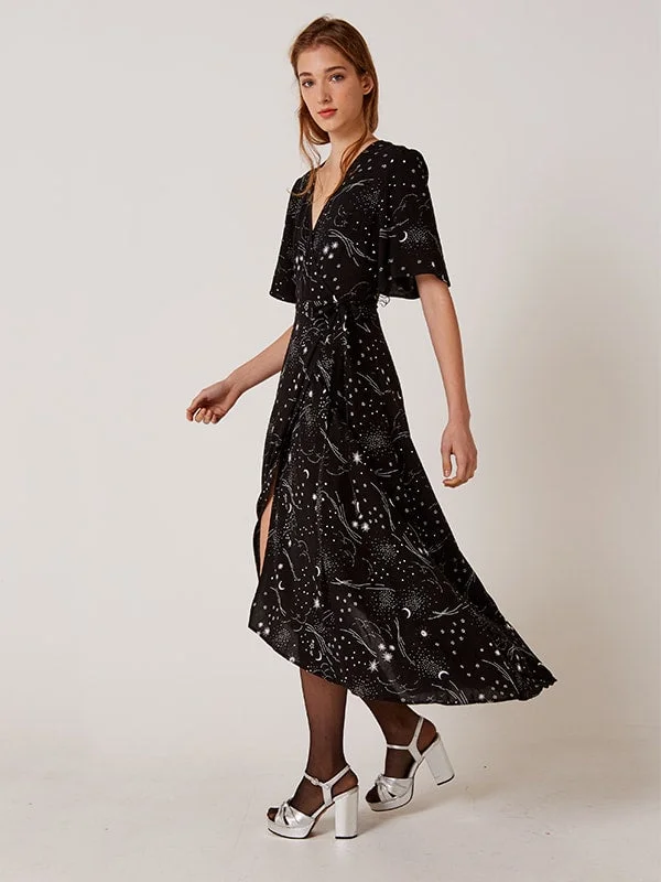 Shop Early, Save Big!Cosmo Wrap Dress Black