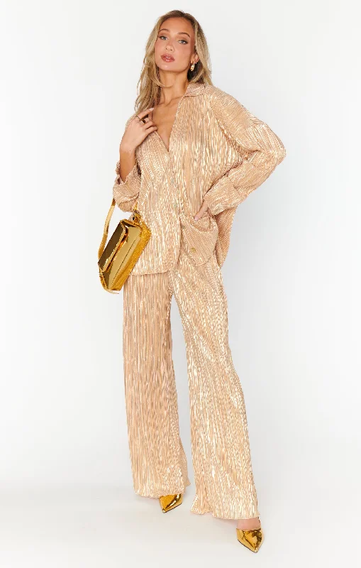 Shop Now and Save!Everywhere Pants ~ Gold Pleat