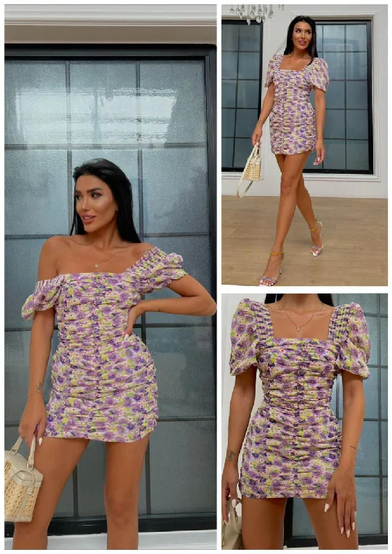 Get More, Spend Less – Shop Now!Floral bodycon dress D