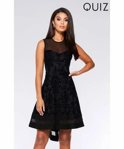 Amazing Prices You Can’t Resist!Floral Mesh Dip Hem Dress