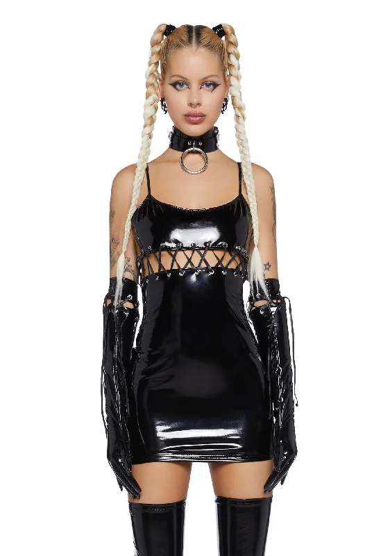 Get More, Spend Less – Shop Now!Libido Reboot Bodycon Dress And Glove Set- Black