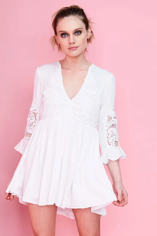 Limited Edition, Limited Price!Maliah Crochet Dress White