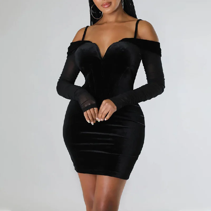 Amazing Prices You Can’t Resist!MALYBGG Long Sleeve Bodycon Mesh Dress for a Fashionable and Sensual Look 6836LY