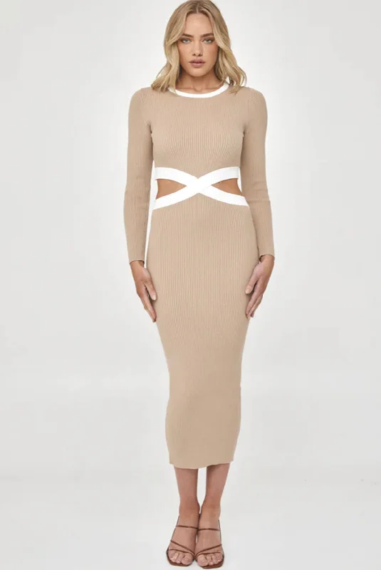 The Sale You’ve Been Waiting For!Midnight Allure Cut Out Ribbed Bodycon Dress
