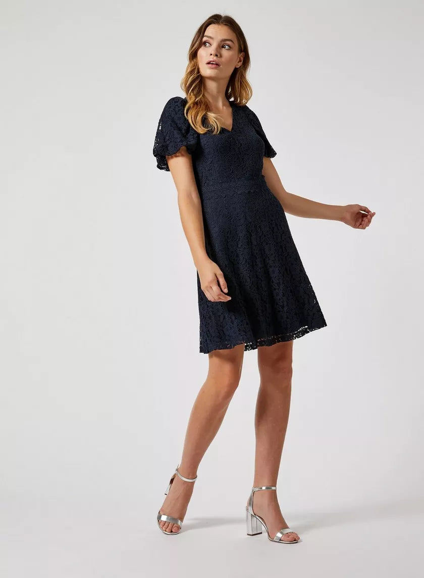 New Discounts Just Dropped!Navy Guipure Lace Dress