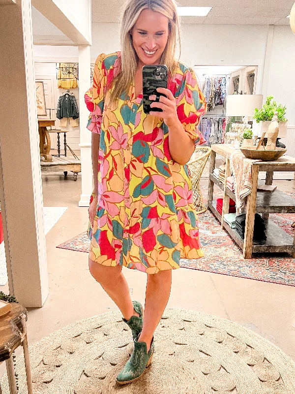 Shop More, Spend Less!PEACHES AND LIME RUFFLE DRESS
