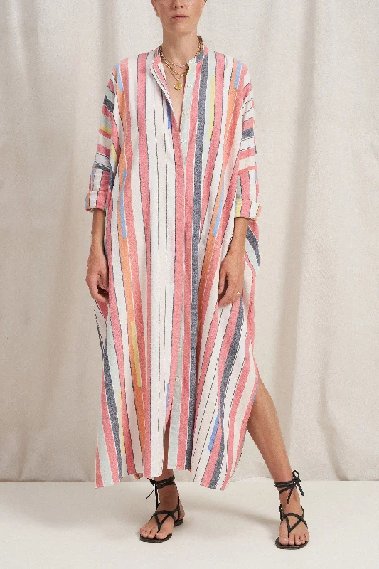 Price Drop Alert!Pollux Pink Bazaar Stripe Maxi Caftan Dress