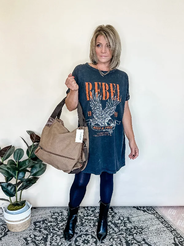 Your Shopping Wish, Our Discount Command!Rebellious T-shirt Dress
