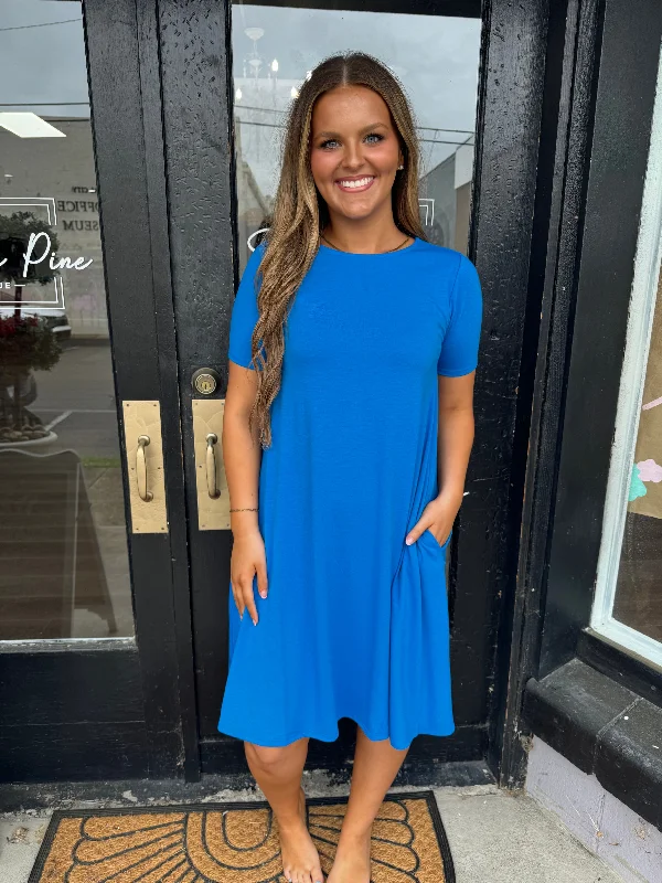 Shop Early, Save Big!Royal blue t-shirt dress