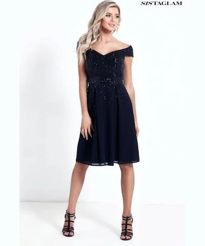 The Sale You’ve Been Waiting For!Sequin Bardot Dress Black
