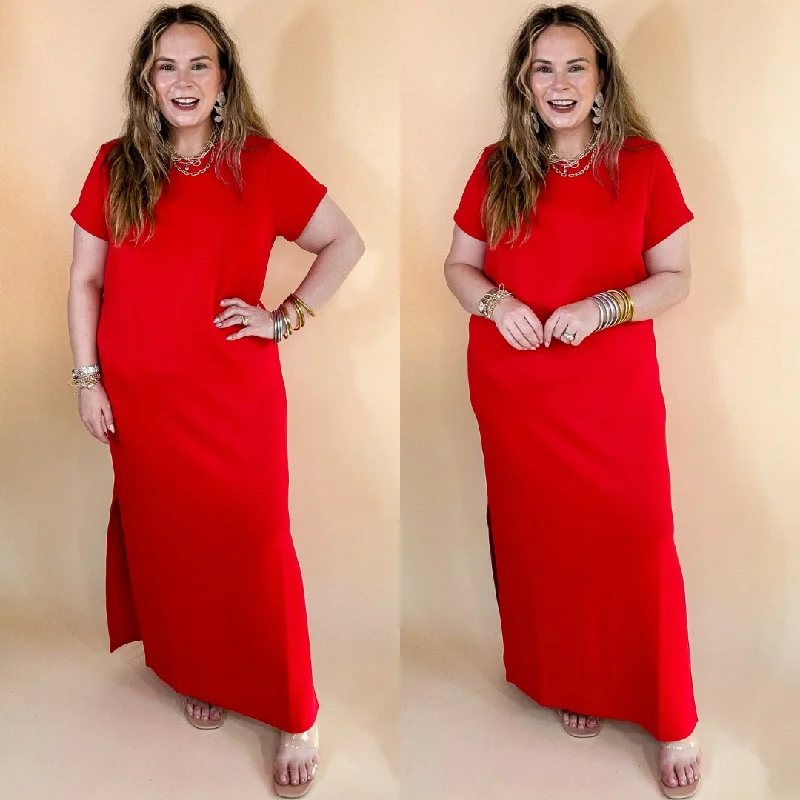 Unbeatable Prices!SPANX | AirEssentials Maxi T-Shirt Dress in Spanx Red